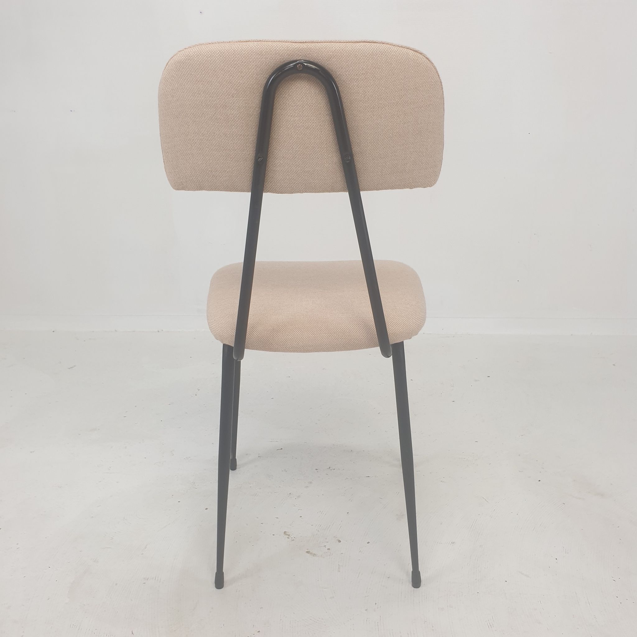 Set of 4 Italian Metal Dining Chairs, 1960's