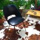 Chaise tulipe skaï noir des années 50
