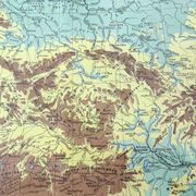 Old map of Northern Europe Germany Poland Denmark 43x43cm from 1950