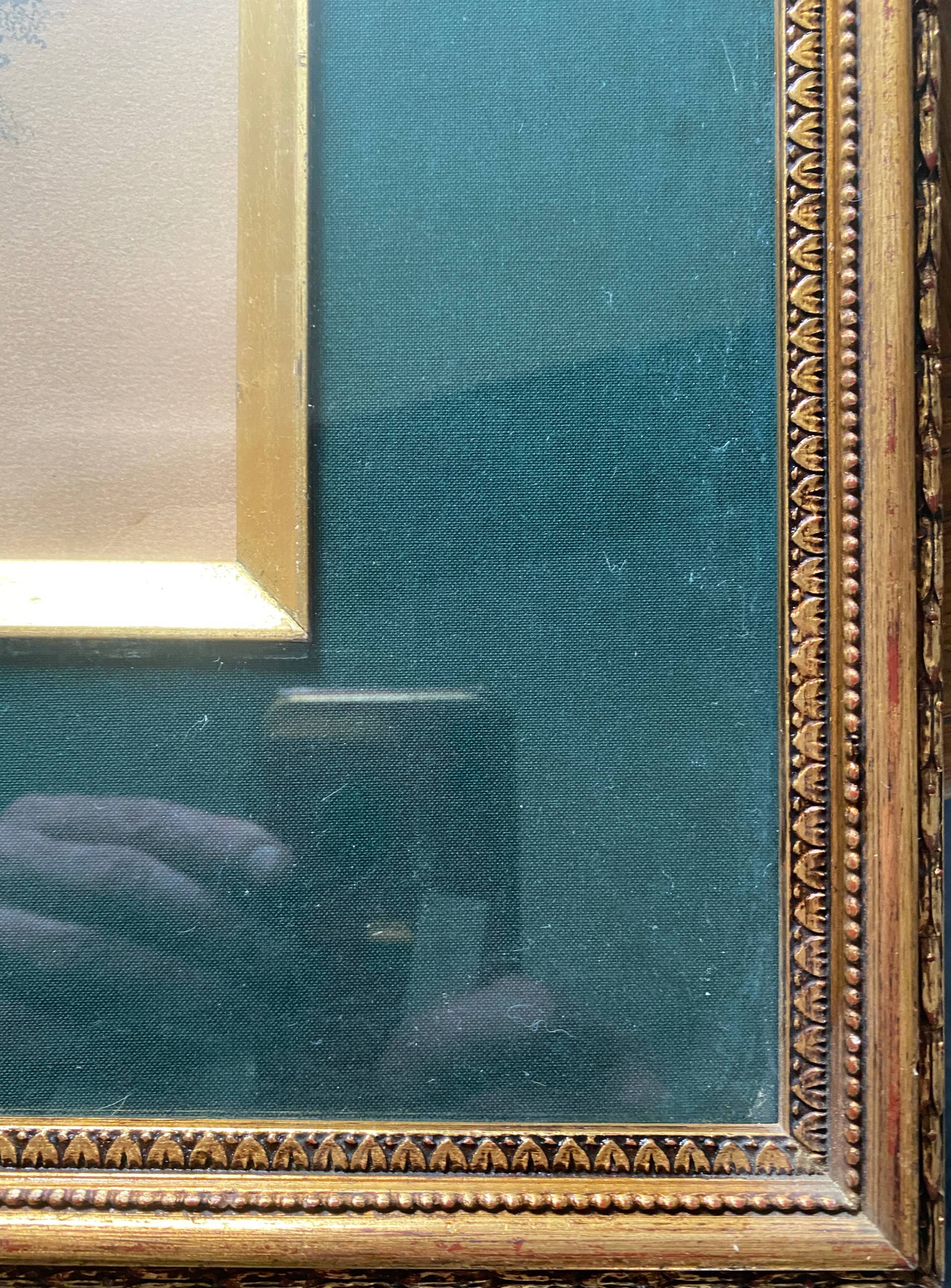 Painting drawing "Underwood" by Victor CASSIEN (1808-1893) + frame