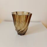 Smoked twisted vase