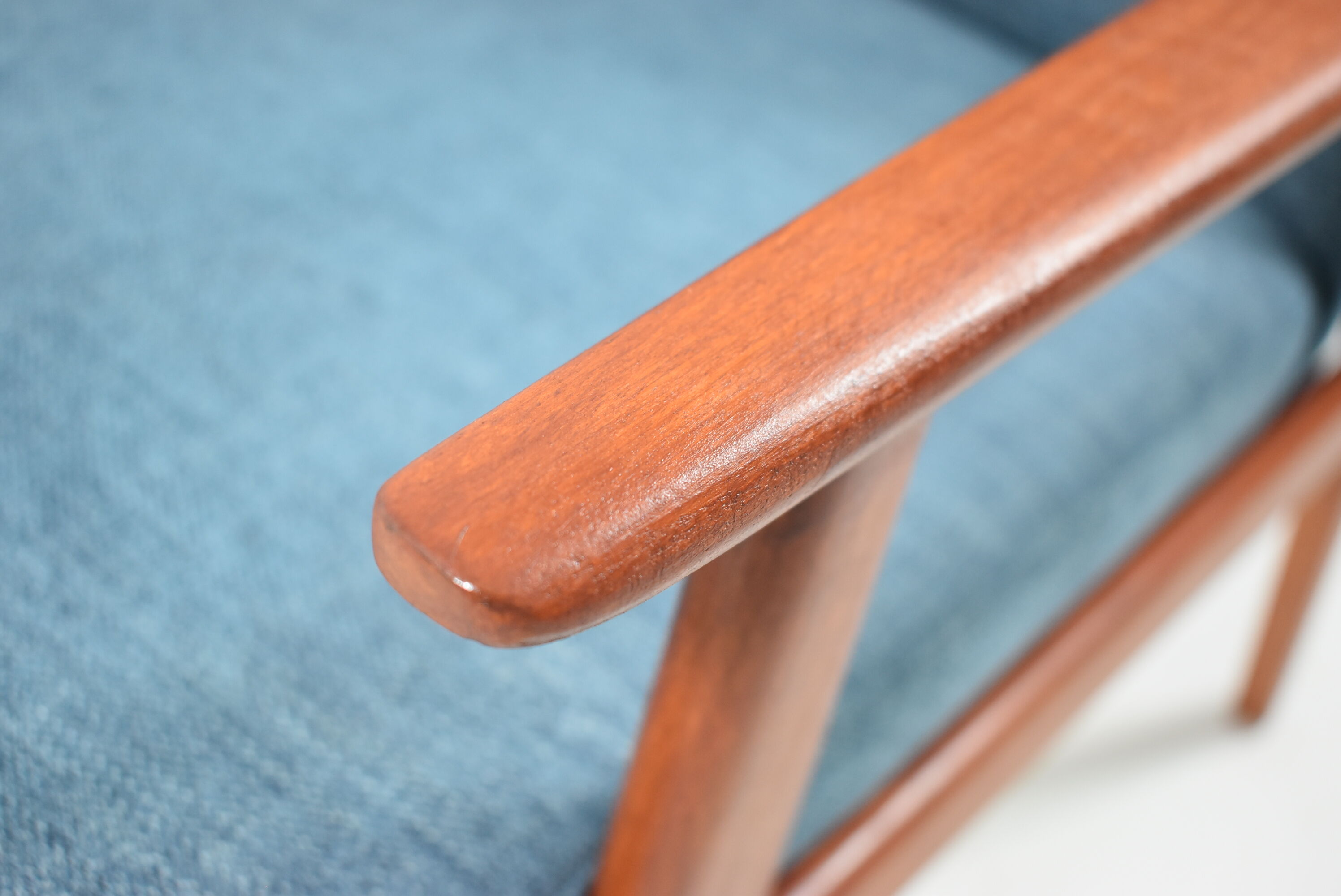 Original club armchair "Snieżnik" 1960s, blue