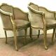 Pair of Louis XV style armchairs in 20th century patinated beech
