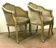Pair of Louis XV style armchairs in 20th century patinated beech