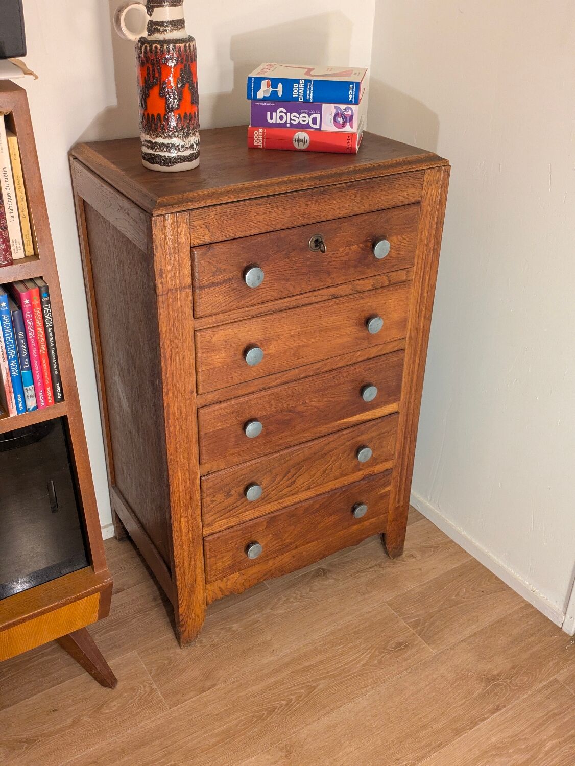 Art Deco chest of drawers 1940 vintage