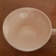 Coffee and tea service in faience of Saint Amand, pink, art deco