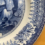 Creil Montereau - duo of blue plates
