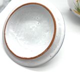 Pot couvert en faïence décor rustique – motif coq – XXe siècle