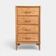 Chiffonnier pieds compas bois brut 1950