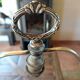 Victorian silver-plated bronze lamp base.