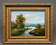 E.B. Michel "Paysage fluvial." Huile sur toile.