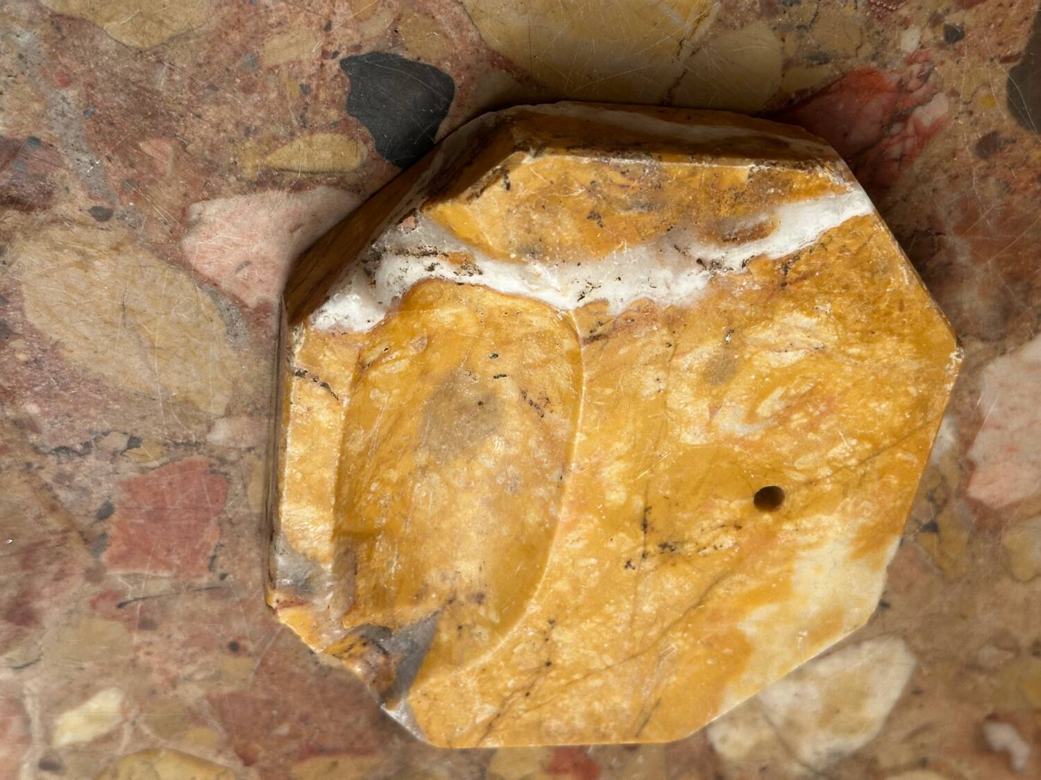 Art Deco Orange Marble Ashtray/ Catchall