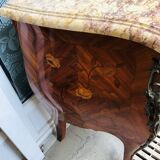 Marquetry chest of drawers two drawers in Louis XV style
