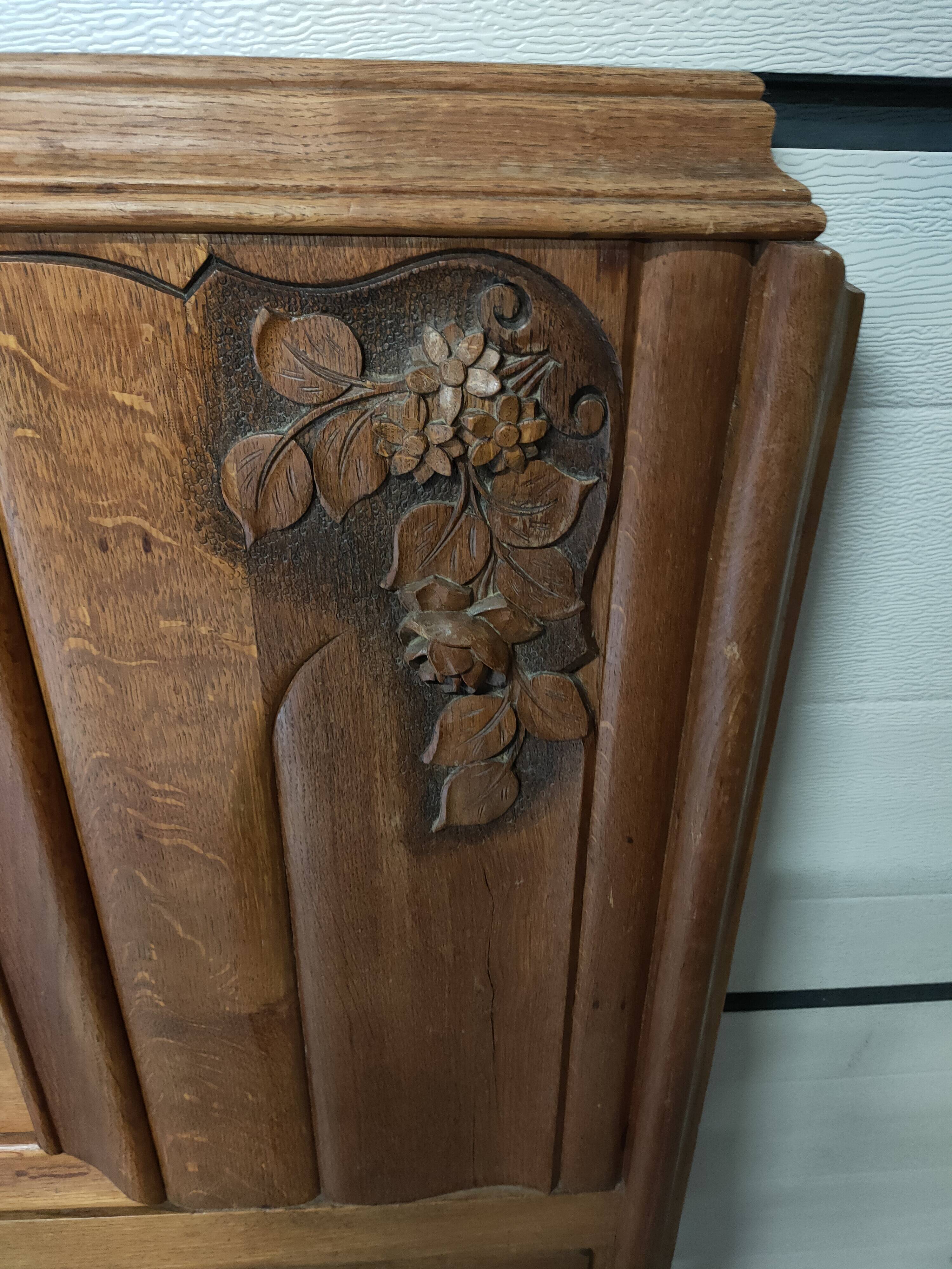 1930s headboard in solid oak