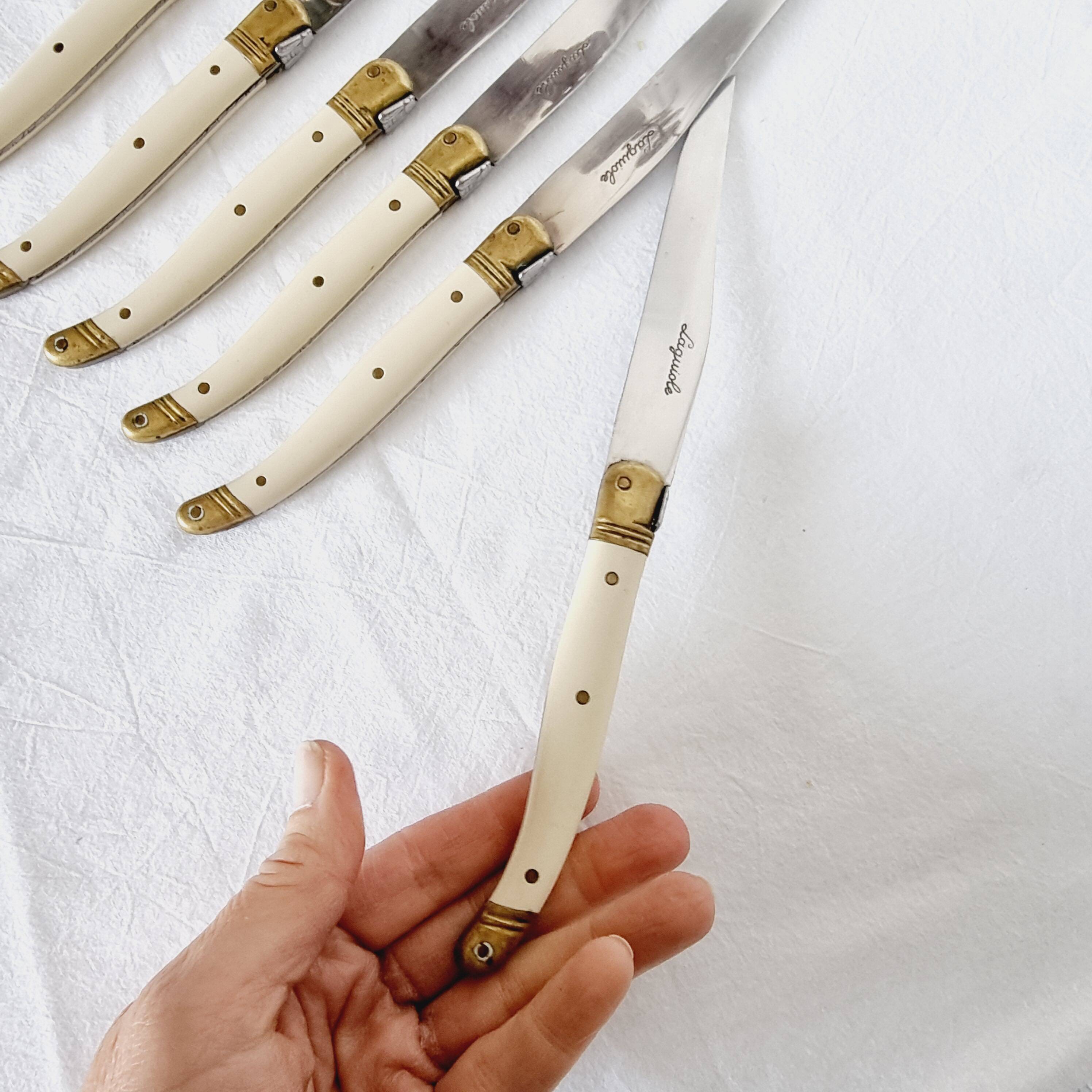 6 high-end Laguiole steak knives with ABS handles