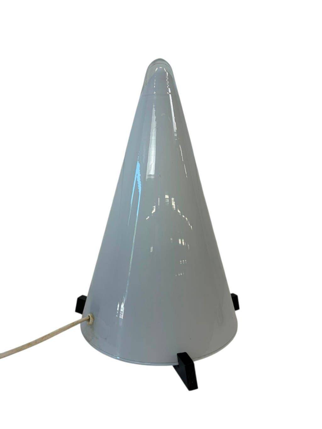 Vintage glass table lamp teepee by sce, 1990s
