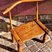 Authentic chair of the Baoulé chief, Côte d'Ivoire, Africa, raw art.