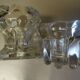 Set of 2 glass candle holders