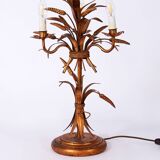 Gilt ‘Sheaf of Wheat’ Table Light, Florentine Table Lamp by Hans Kögl, 1960s