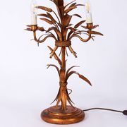 Gilt ‘Sheaf of Wheat’ Table Light, Florentine Table Lamp by Hans Kögl, 1960s
