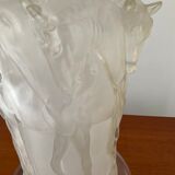 Lamp decorated with horses in plexiglass from the 70s