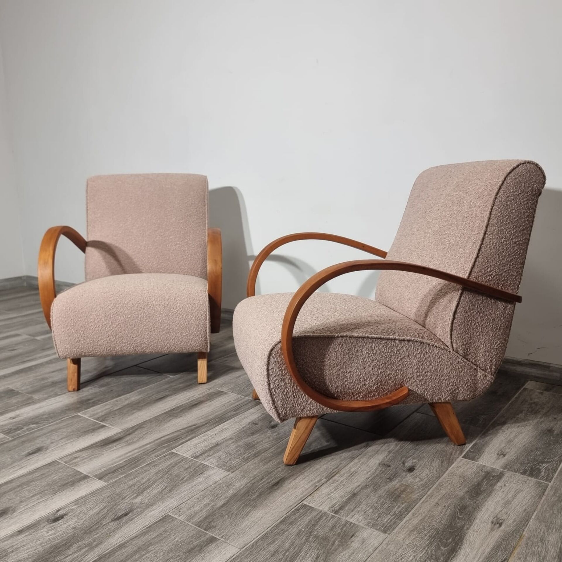 Art Deco Lounge Chairs from Jindřich Halabala, 1950s, Set of 2