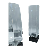 6 vintage square-stemmed glasses