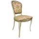 Chaise baroque vintage avec accent rose/vert