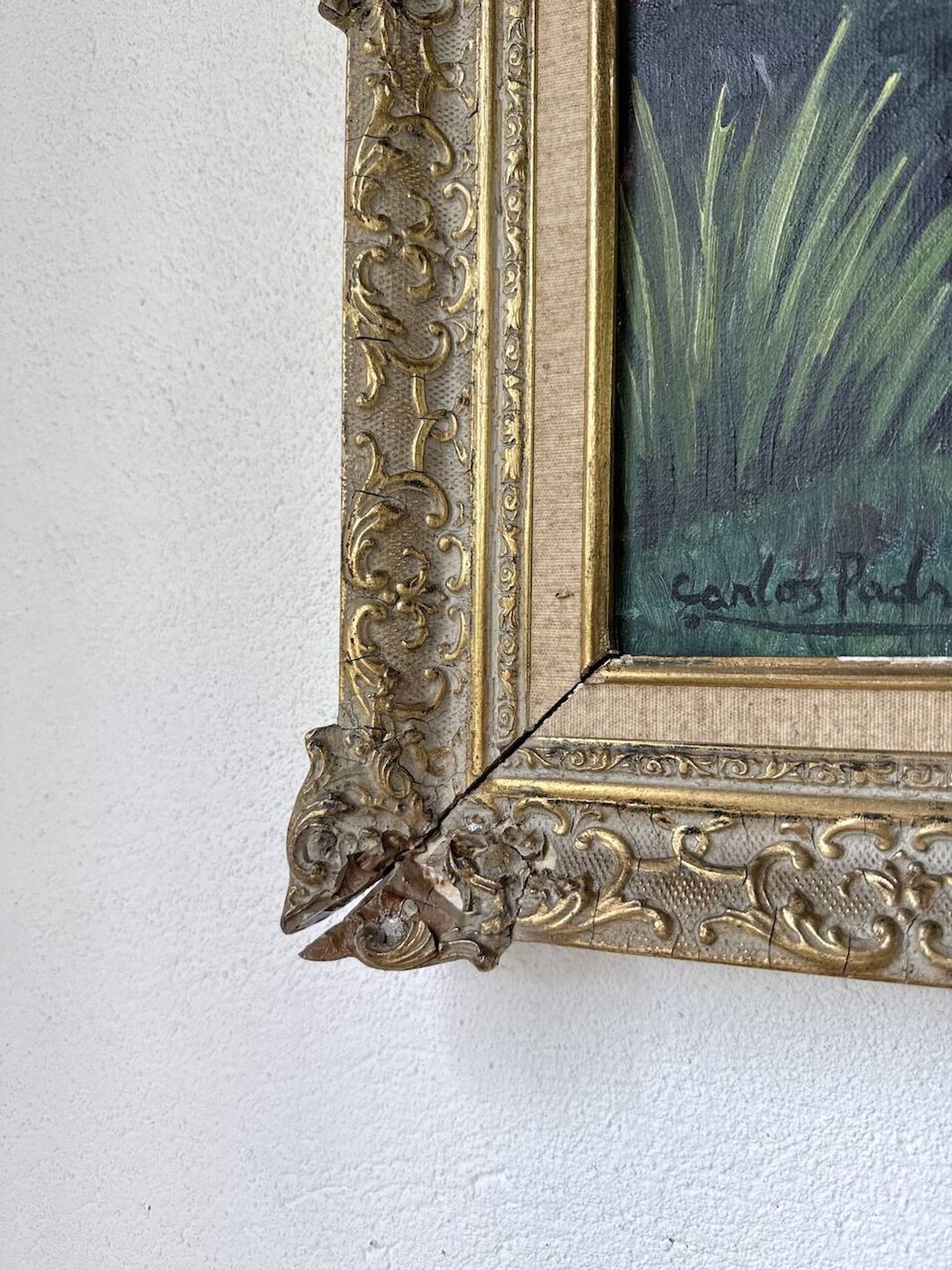 Framed oil painting "forest"
