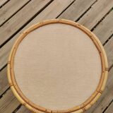 Vintage bamboo and rattan coffee table
