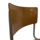 Vintage school chair 1960s minimalist design wood and metal