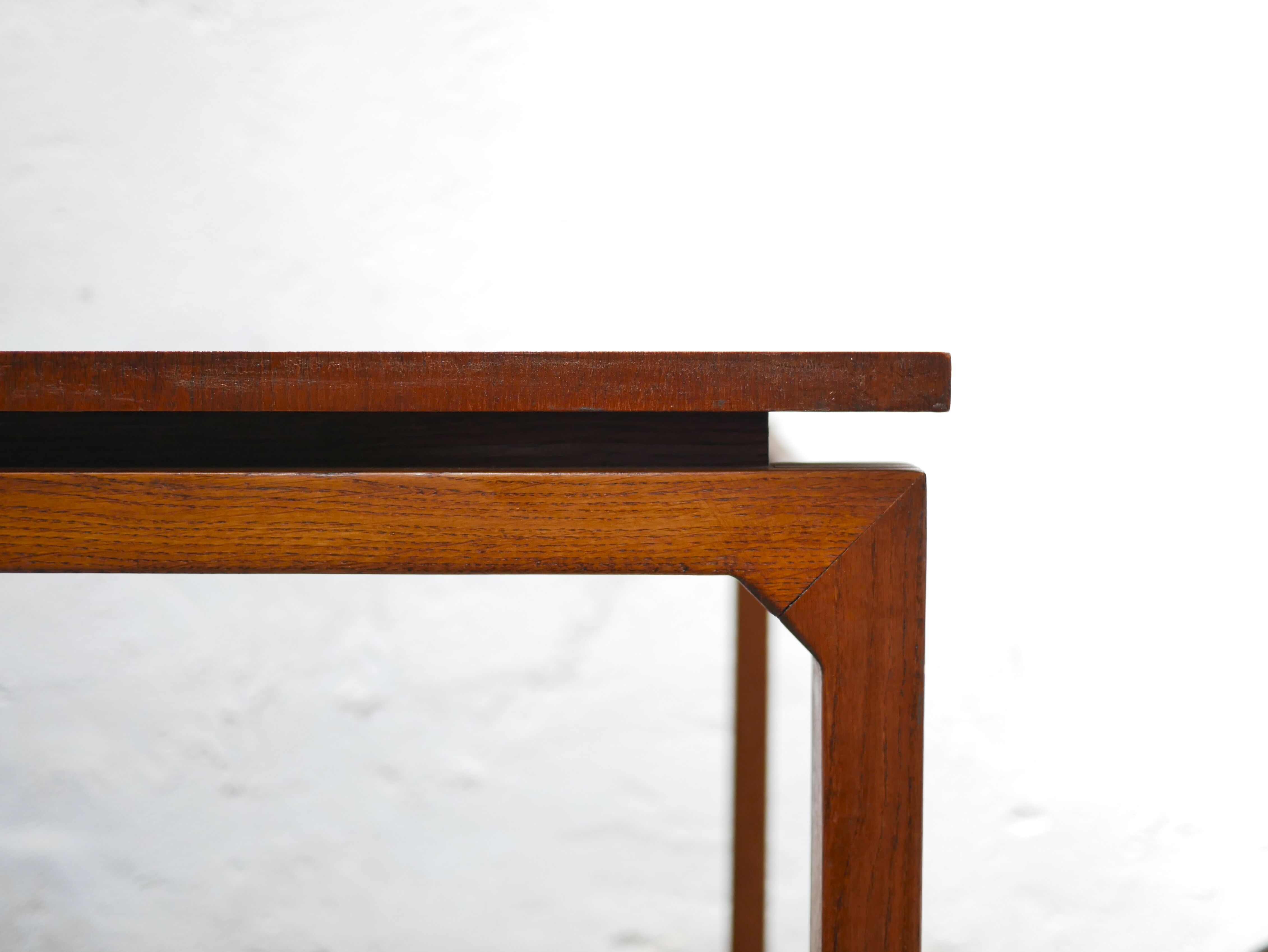 Extendable teak dining table by Gérard Guermonprez for Magnani editions