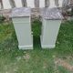 Pairs of bedside tables in Louis Philippe style, Luxembourg green.