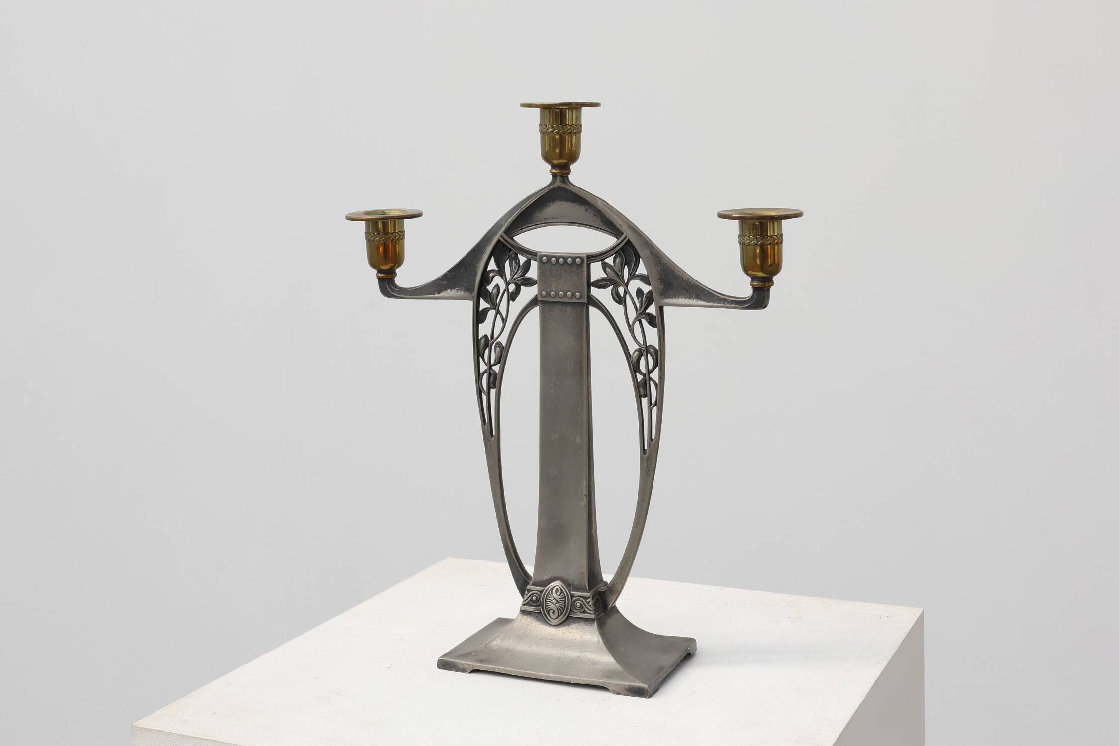 Art Nouveau Three‑Arm Candelabrum by WMF, Early 20th Century