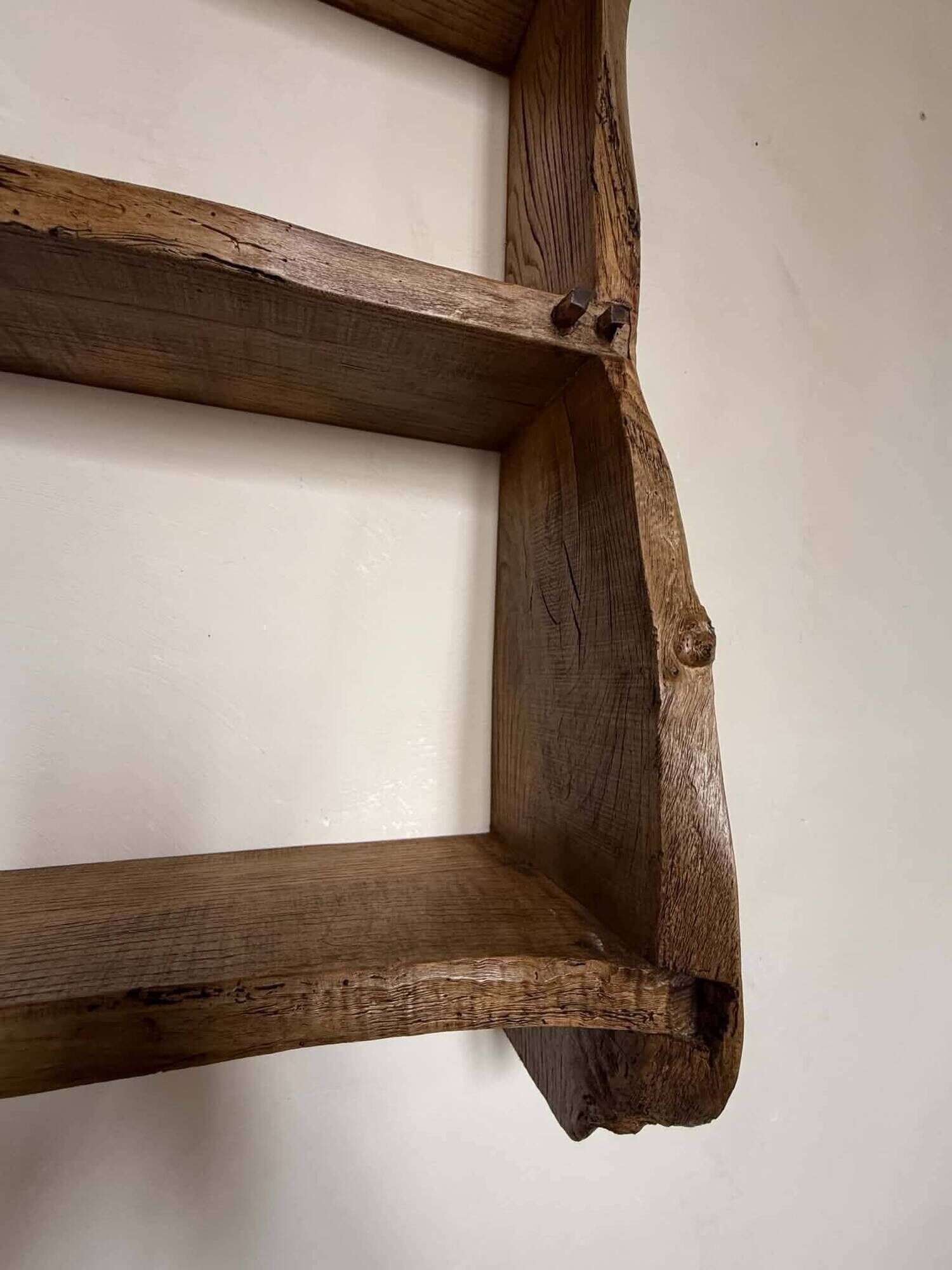 Solid wood wall shelf / storage shelf