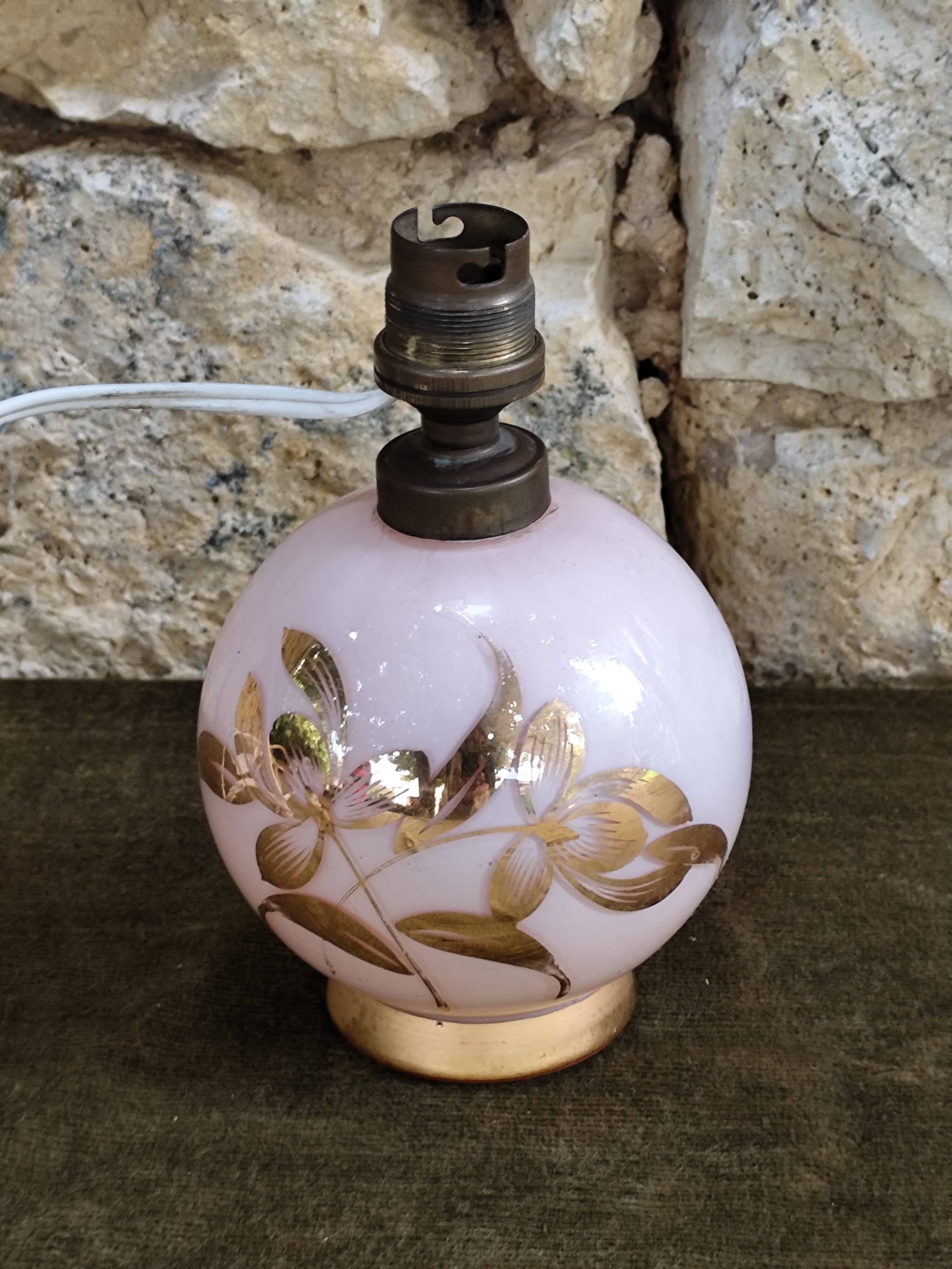 Antique art deco globe lamp base