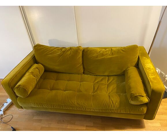 Mustard velvet sofa Made in Design | Selency