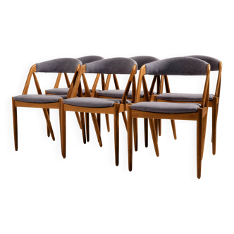 Model 31 oak dining chair by Kai Kristiansen for Schou Andersen, set of 6.