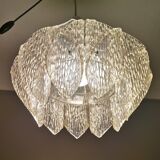 Transparent lucite acrylic hanging lamp by ME Marbach Leutchen Germany