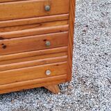 Commode vintage des années 50 pieds compas 3 tiroirs