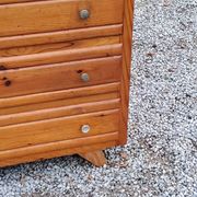 Vintage chest of drawers from the 50s with compass feet and 3 drawers