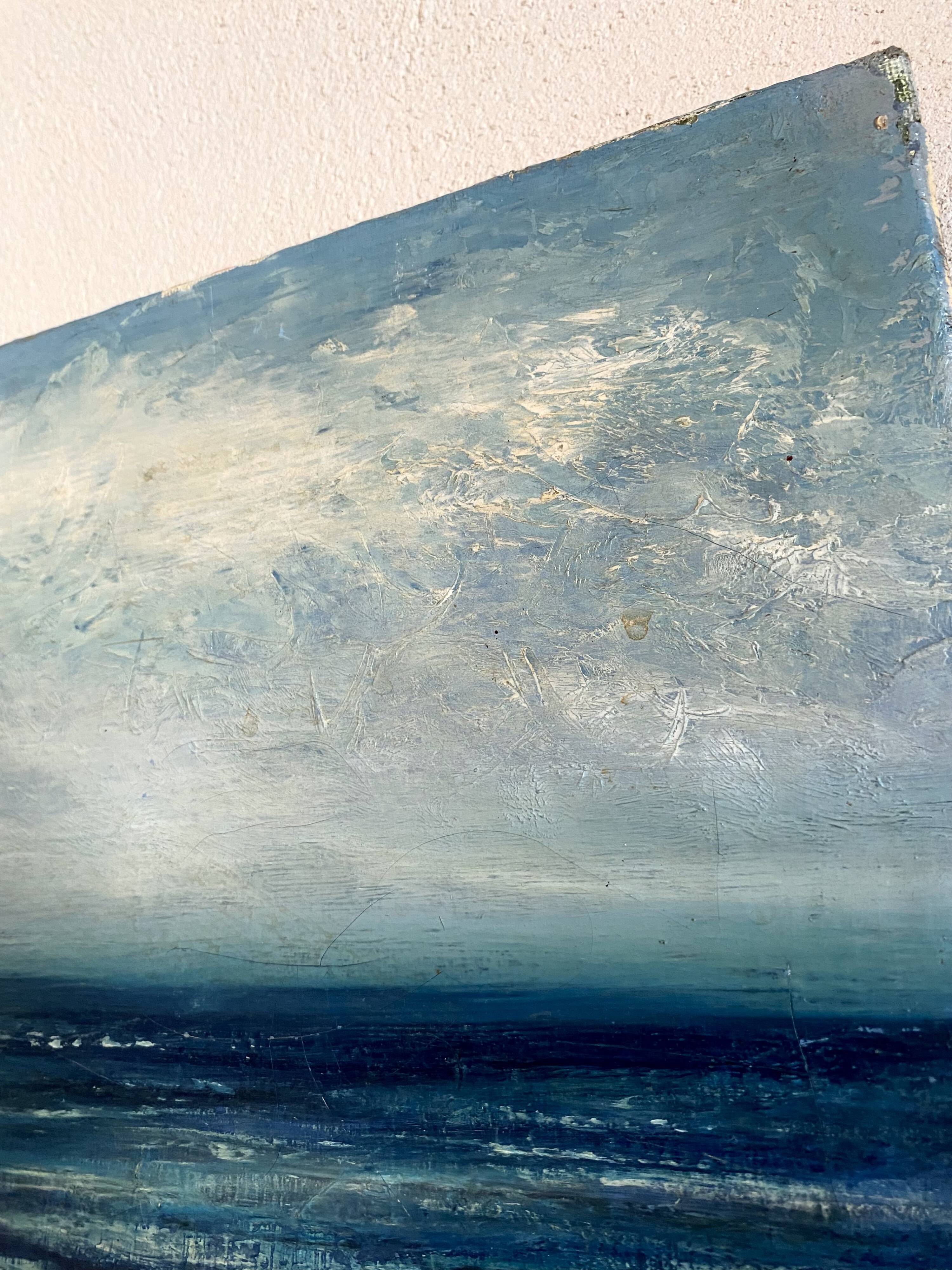 Tableau Huile sur toile plage de Sète  années 80