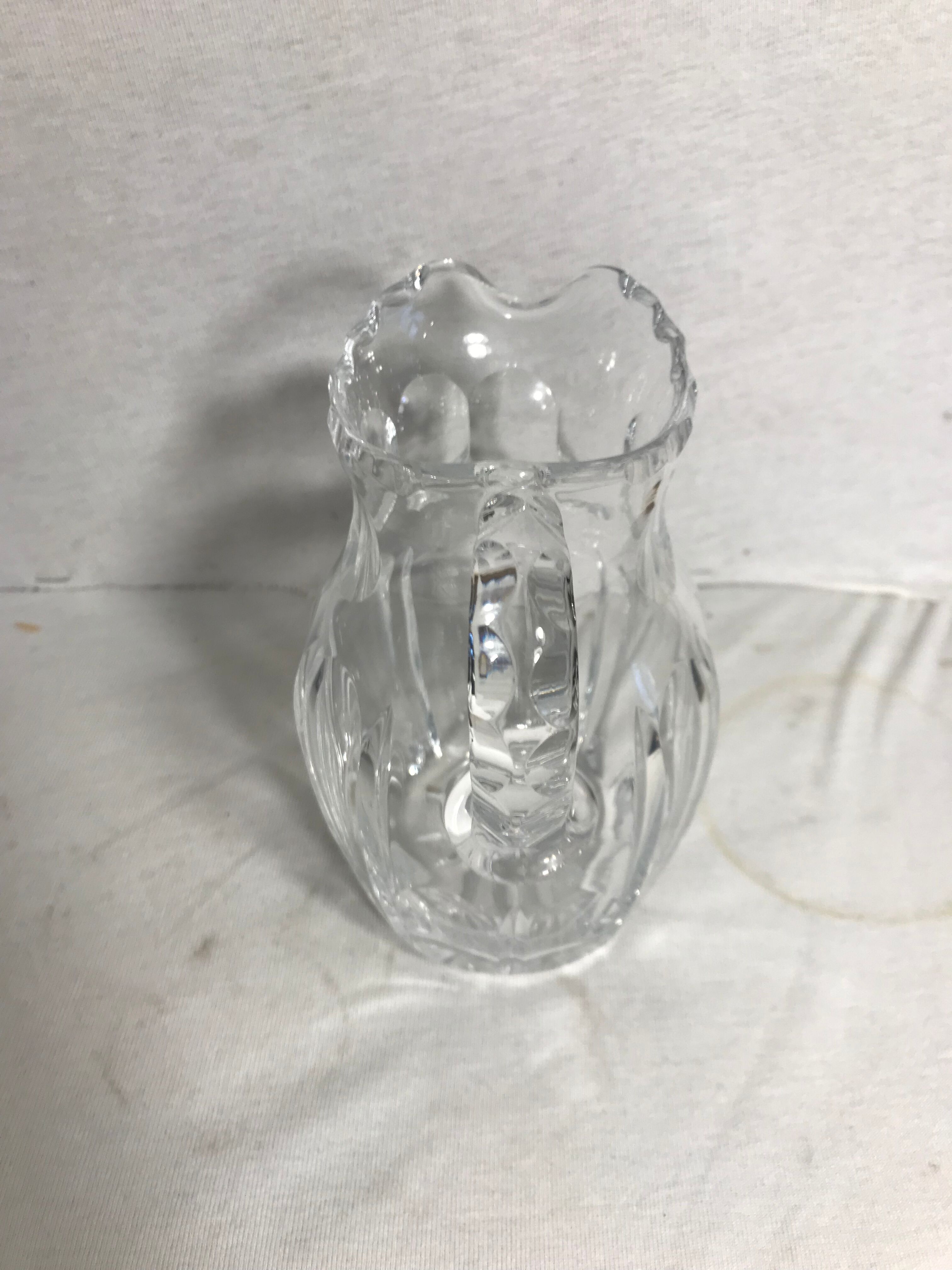 Former pitcher ewer molded crystal polished jug vintage