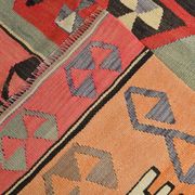 6x8 Kilim Multicolor Geometric Style Kilim Rug, 168x235 Cm