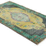Anatolian handmade vintage rug 212 cm x 112 cm
