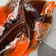 Divided plate "fish" signed Vallauris
