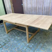 Renovated extendable farmhouse table in solid wood 140-240cm 1960