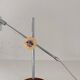 Vintage Midcentury desk lamp in brown leather and chrome Atelje Lyktan, Sweden