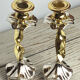 Pair of silver-plated candlesticks