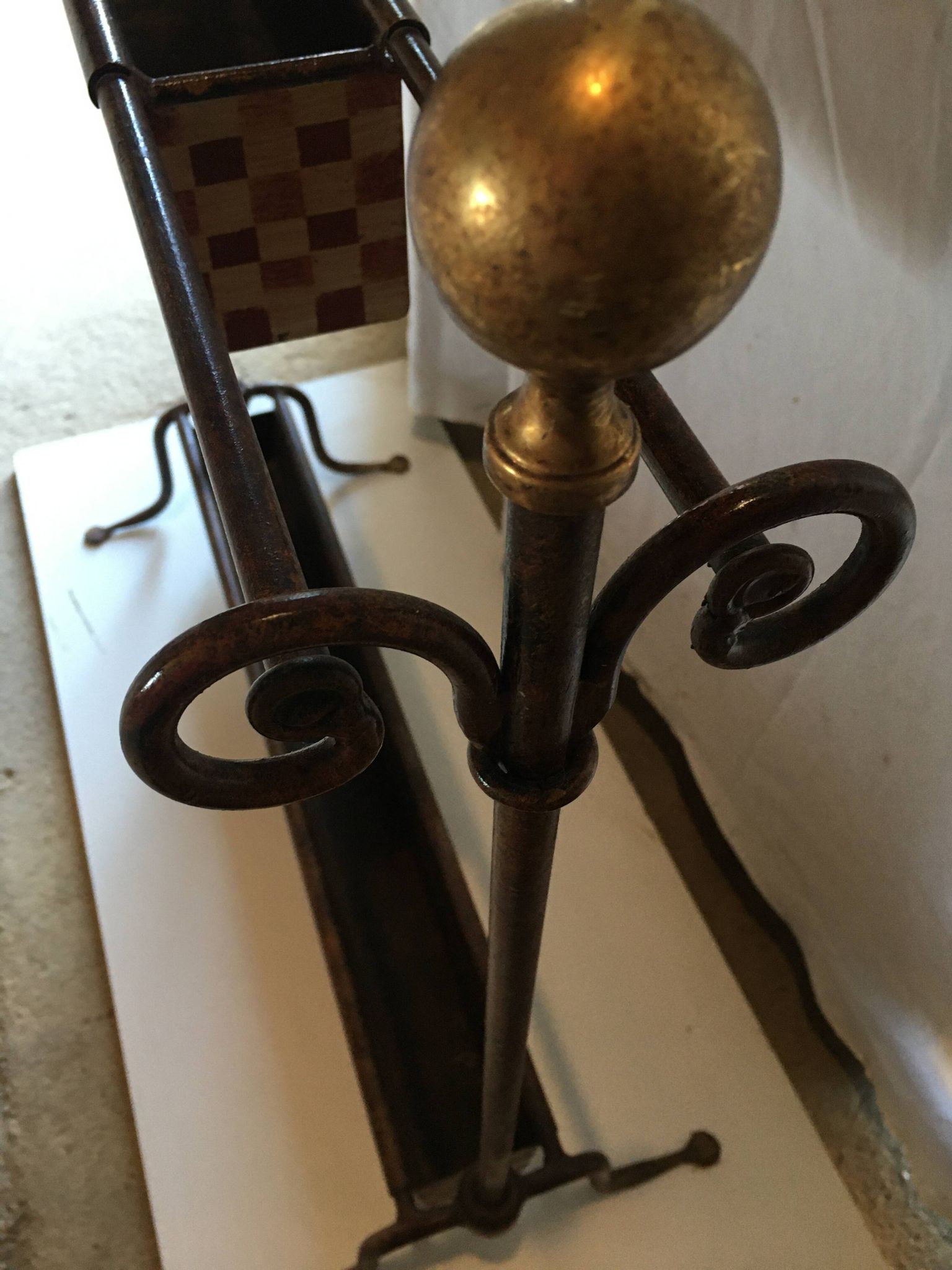 Wrought iron umbrella stand